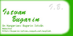 istvan bugarin business card