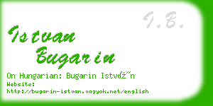 istvan bugarin business card